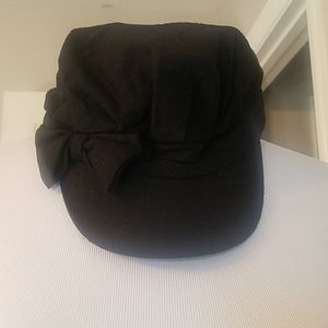 SOLD-Black cap with bow